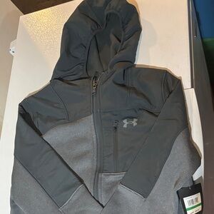 Under Armour Kids' Charcoal and Black Hoodie Jacket